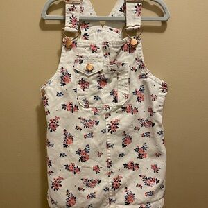 Floral Print Overalls